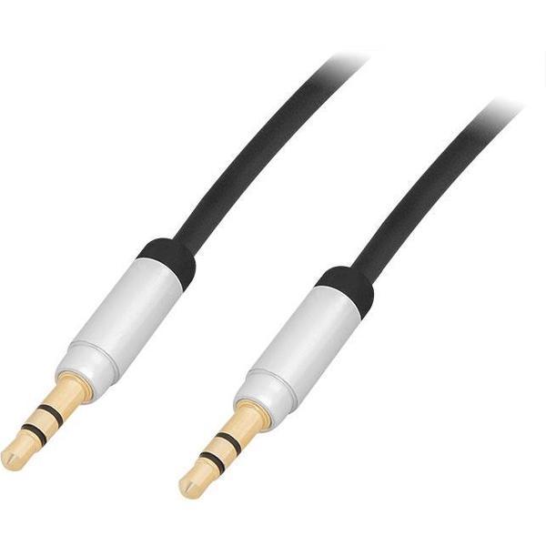 3,5 inch Jack naar 3,5 inch Jack Kabel 1 meter - Zwart Premium