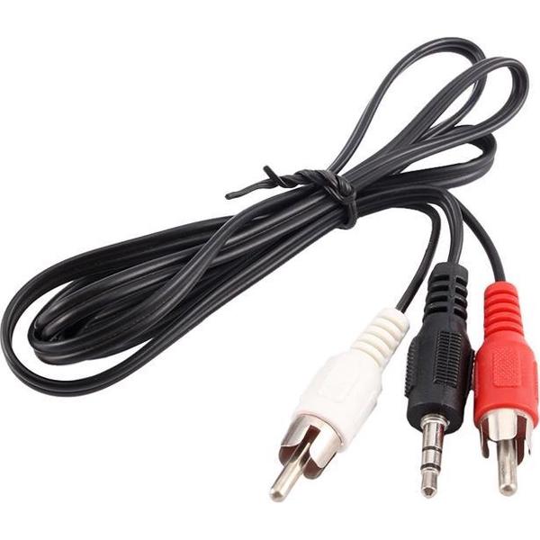 Mini Jack Naar Tulp Stereo Verloop Kabel Adapter- 3,5 MM Aux To 2x RCA Audiokabel
