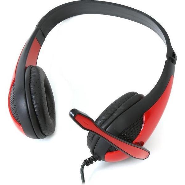 OMEGA FREESTYLE Hoofdtelefoon + Microfoon pc GAMING FH4008R Rood