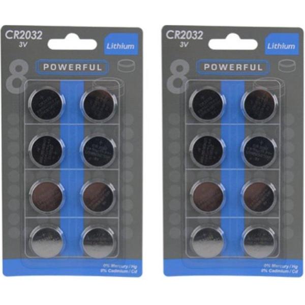 3V CR2032 Powerfull Lithium Batterijen - 16 stuks
