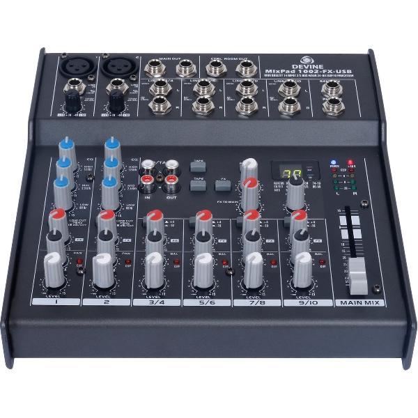 Devine MixPad 1002-FX-USB 10-kanaals mixer met FX en USB