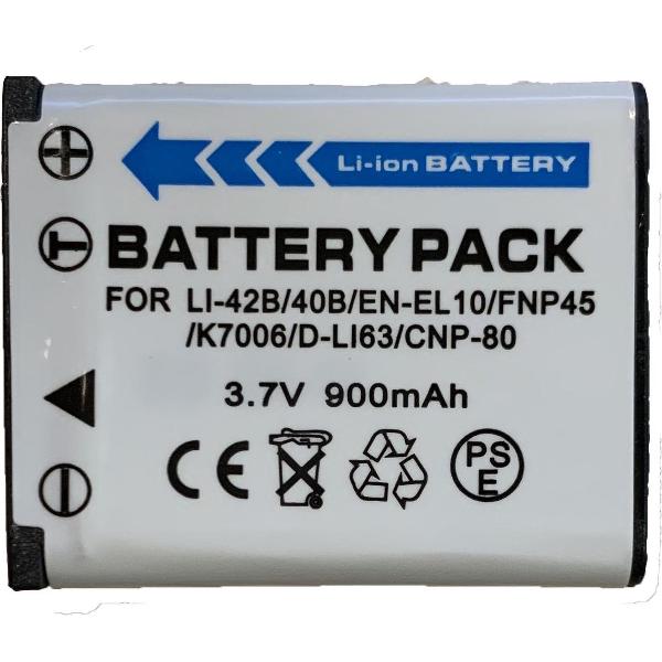 Li-42B/ENEL10 900 mAh batterij
