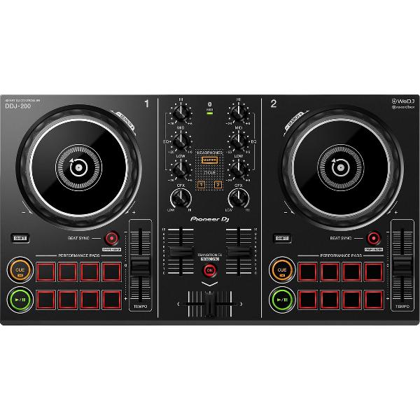 Pioneer DJ DDJ-200 DJ Controller - 2 kanalen Rekordbox Controller