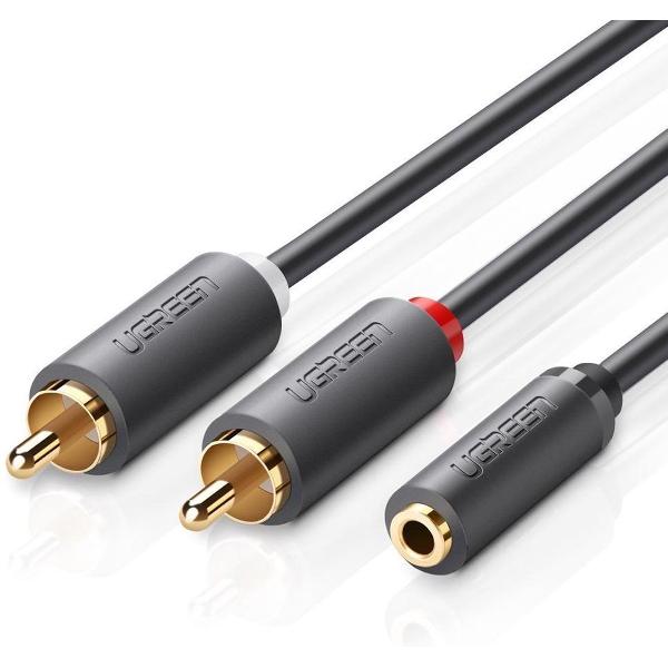 Ugreen 10549 3m 3.5mm 2 x RCA Zwart audio kabel