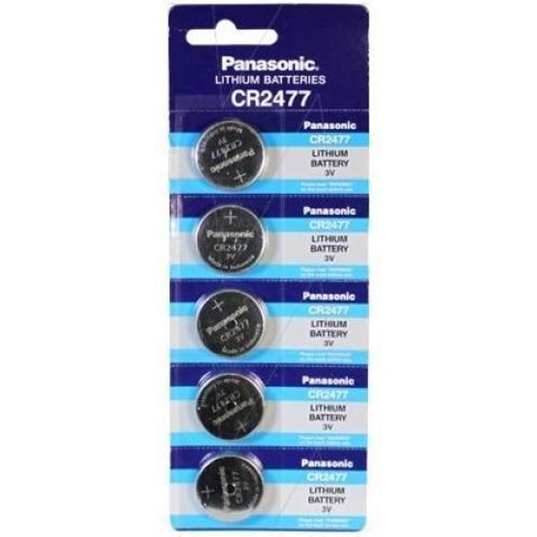 5 Stuks - Panasonic Professional CR2477 P120 3V 1000mAh Lithium knoopcel (Let op, anders dan CR2477N)