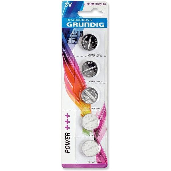 Gundig Knoopcelbatterijen | Cr2016 70 mAh | 5 stuks