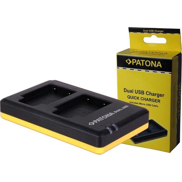 PATONA Dual Quick-Charger f.Olympus Li40B, Li-40B