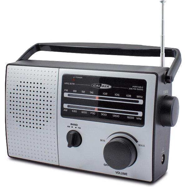 Caliber HPG317R - Draagbare FM AM radio - Grijs/Zwart