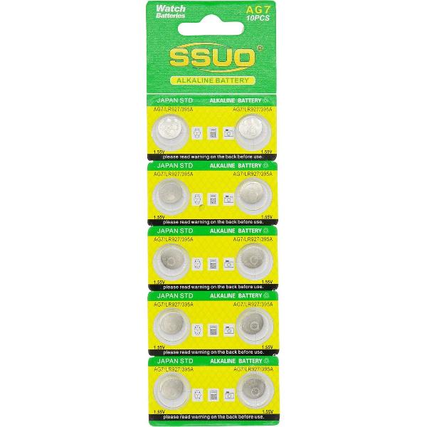AG7 Knoopcel Batterij 10x - batterijen voor Horloges