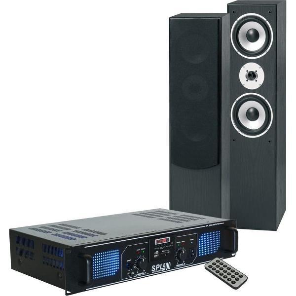 SkyTronic stereo installatie met versterker, speakers & kabel