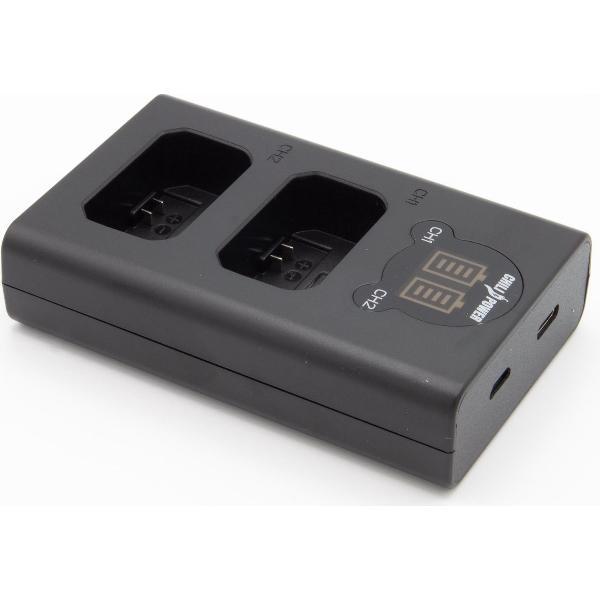 ChiliPower Sony NP-FW50 dubbellader voor 2 camera accu's (tegelijk)