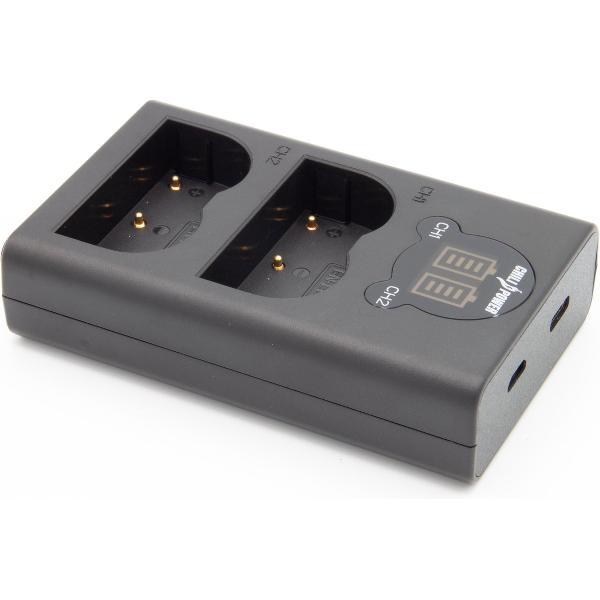 ChiliPower Nikon EN-EL3 / EN-EL3e dubbellader voor 2 camera accu's (tegelijk)