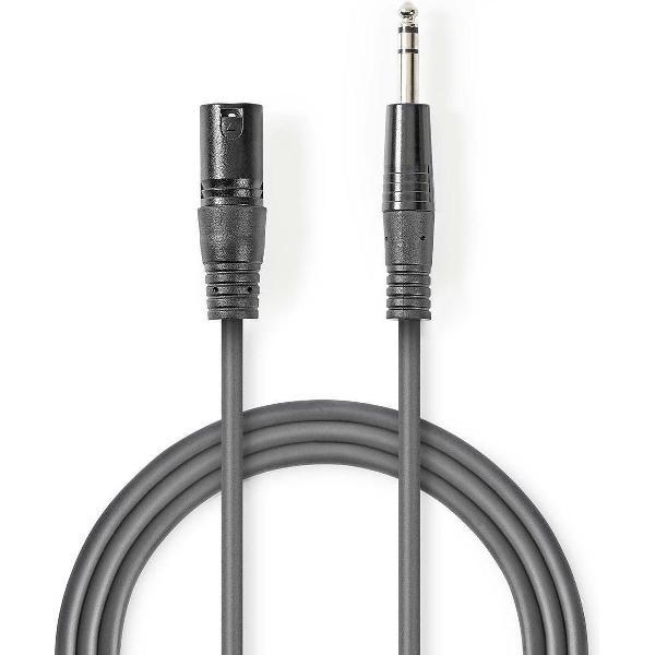 Sweex Nedis XLR (m) - 6,35mm Jack stereo (m) audiokabel - 5 meter