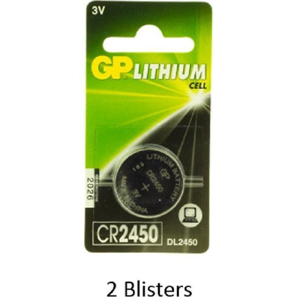 2 stuks (2 blisters a 1 stuks) GP Lithium CR2450 3V