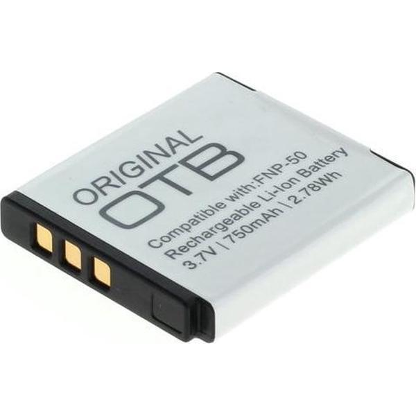 OTB Accu Batterij Fuji NP-50 / NP-50A, Kodak Klic-7004, Pentax D-Li68 / D-Li122 - 750mAh