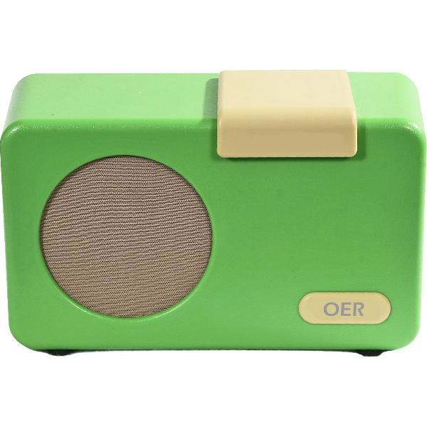 OER Muziekspeler - Hulpmiddel voor Ouderen met Dementie - Zelfstandige bediening met 1 knop - Ruimte voor meer dan 1.500 nummers - Dementie Radio (OER Radio) - Groen