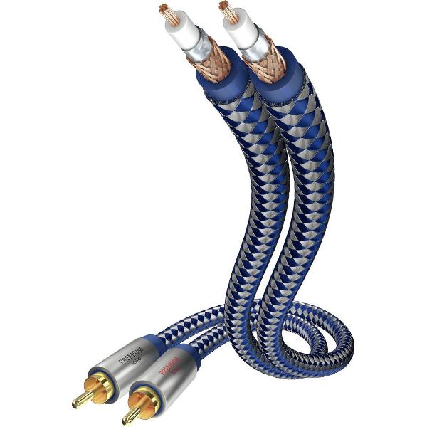 Inakustik 0040405 audio kabel 5 m 2 x RCA Blauw, Zilver