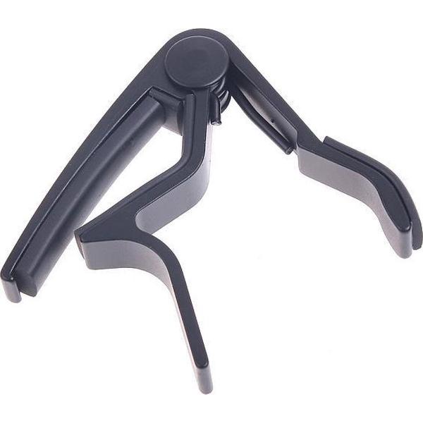 Luxe Aluminium Gitaar Capo / Klem - Capodaster Akoestische, Klassieke & Elektrische Guitar - Ukelel Akoestisch / Elektrisch / Klassiek - Deluxe Zwart