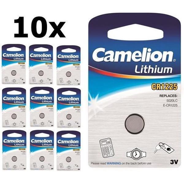 10 Stuks (10 Blister a 1st) Camelion CR1225 48mAh 3V batterij