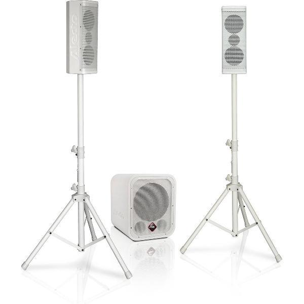 Alecto PAS-300 Speaker set 400W | voor feesten en presentaties tot 100 personen | Wit
