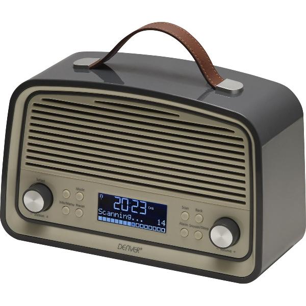 Denver DAB-38 - DAB+/FM radio met alarmklok functie - Grijs