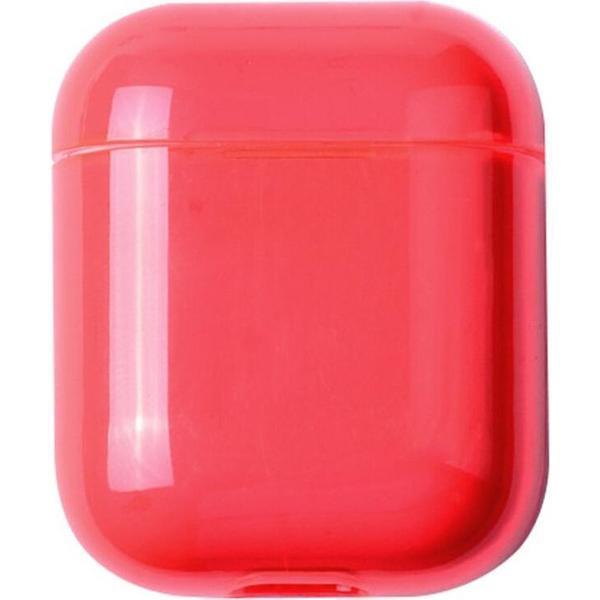 KELERINO. Plastic Hard Case Cover Hoesje voor Apple Airpods 1 & 2 - Rood
