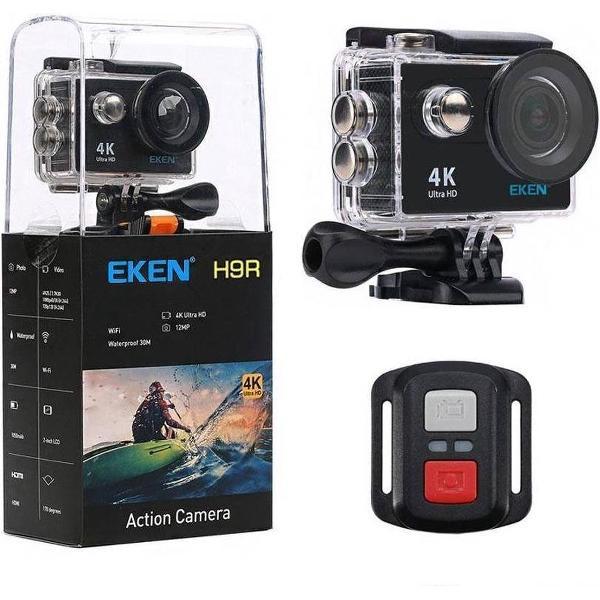 EKEN Action Camera H9R 4K UltraHD met EXTRA Batterij + 23 accessoires