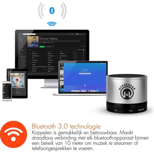 HyperGear MiniBoom Bluetooth-luidspreker zilver