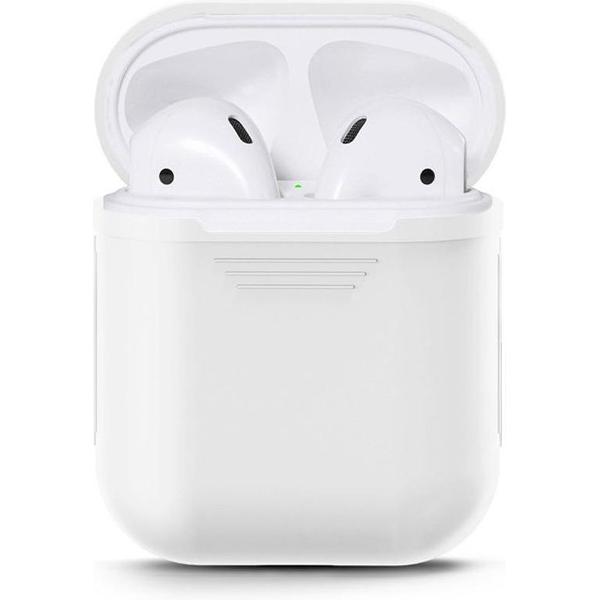 Airpods Silicone Case Cover Hoesje voor Apple Airpods - Wit