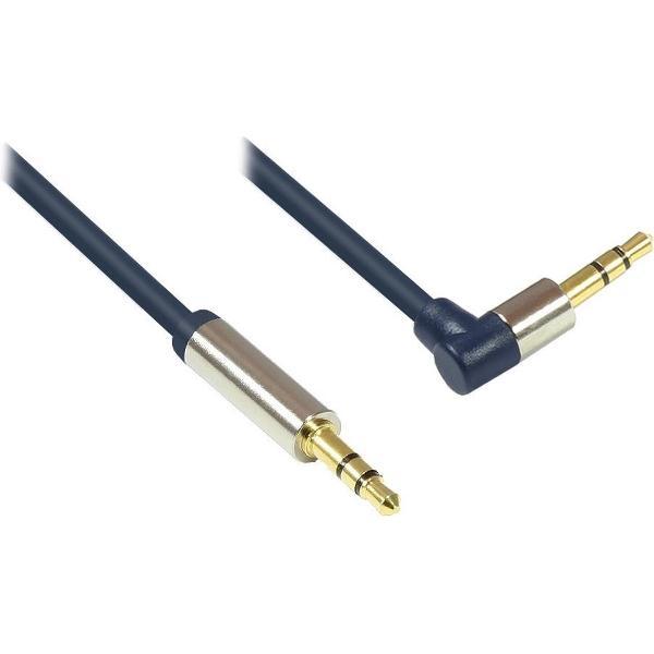Alcasa 3.5mm - 3.5mm, m-m, 1m audio kabel Blauw, Goud, Metallic