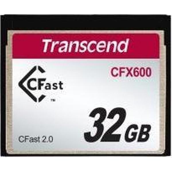 Transcend flashgeheugens 32GB CFX600 CFast 2.0