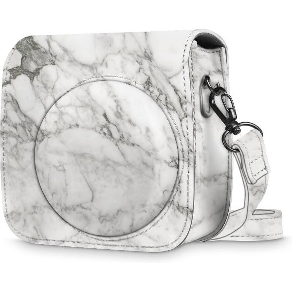 Hoesje voor Fujifilm Instax Mini 8 en 9 Case met Draagriem – Marble design