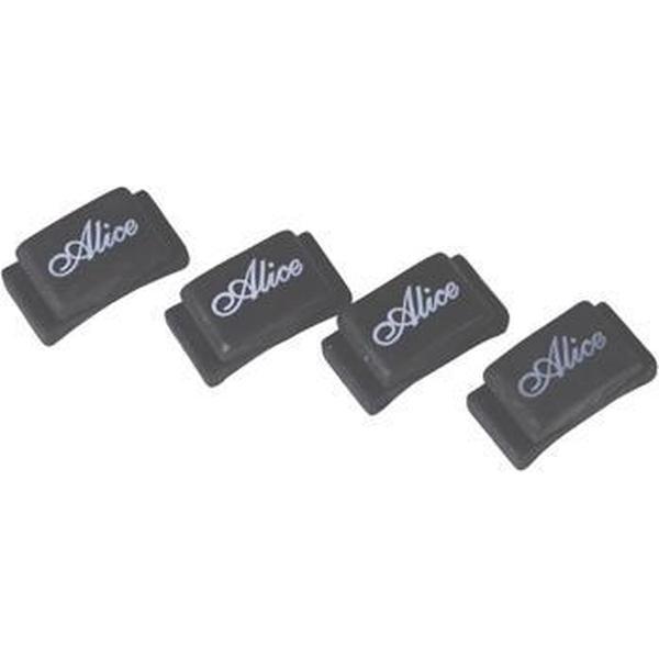 Gitaar plectrum houders - Rubber - 4 stuks in blisterverpakking