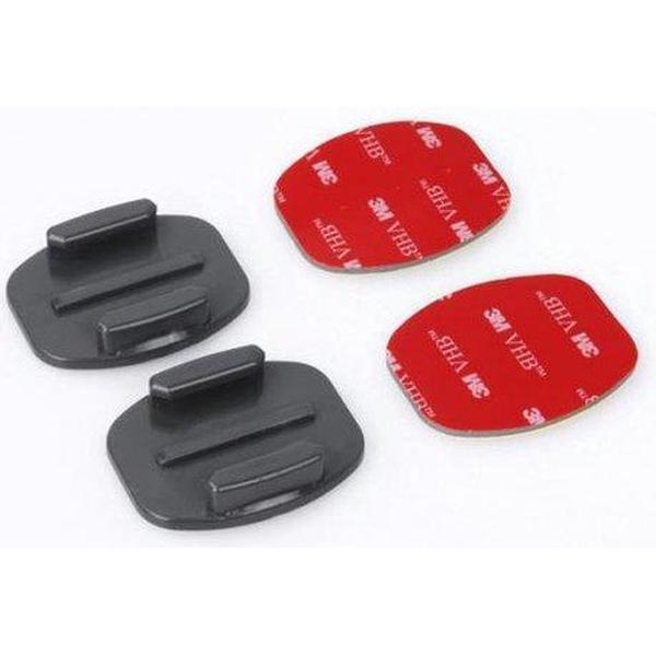 2x Flat Mount Platte Bevestigings Plaatjes met 3M Sticker voor GoPro Hero 1 2 3 3+ 4