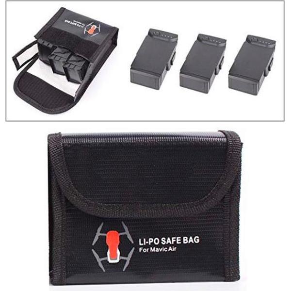 Travel By DSE - DJI Mavic Air LiPo Vliegtuig veiligheidszak Large - voor 3 accu's - Brandveilig