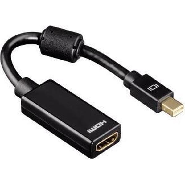 Hama 54560 DisplayPort / HDMI Adapter [1x Mini-DisplayPort stekker - 1x HDMI-bus] Zwart 10.00 cm