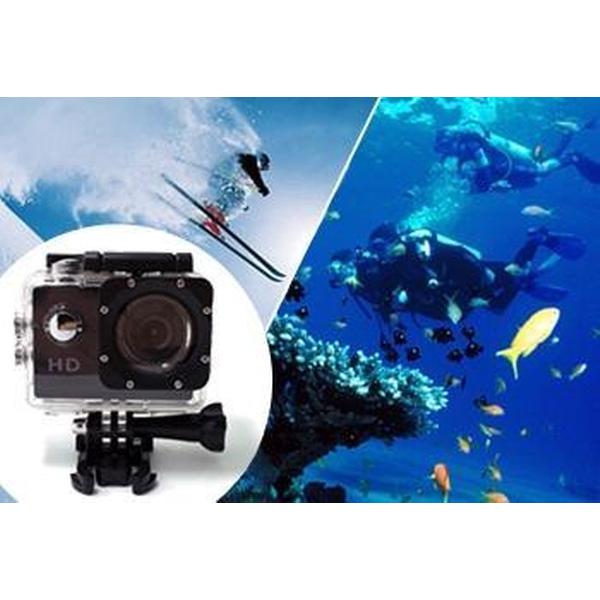 Sport HD Action Camera – Zwart – Inclusief Waterdichte Behuizing