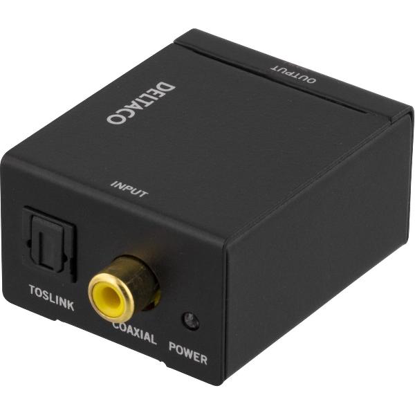 DELTACO DG-AN, Digitale naar analoge audio converter Digitaal input (Coax/Toslink-S/PDIF)