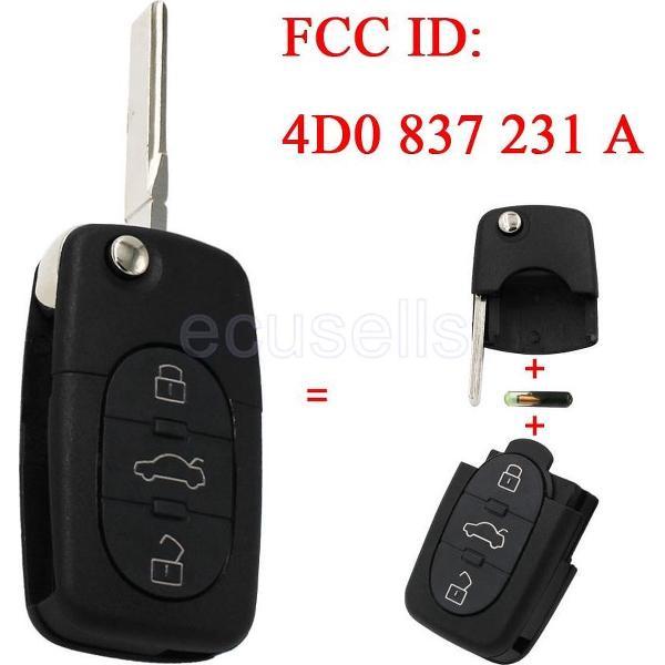 auto klapsleutel passend voor audi Autosleutel remote key control afstandsbediening sleutel