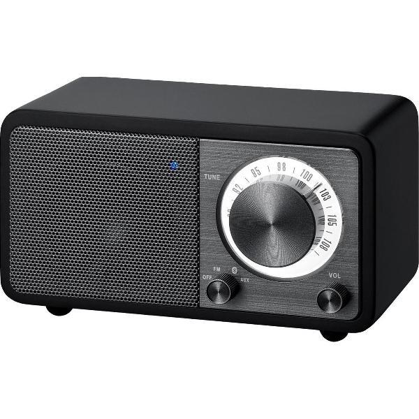 Sangean Genuine Mini - WR-7 - Mini FM-radio met Bluetooth en houten kast - Zwart