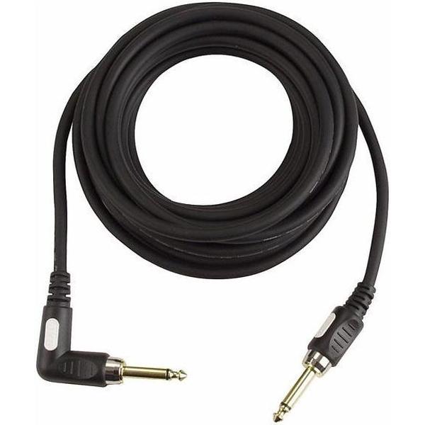 DAP Audio Gitaarkabel 10m - Gitaar Kabel Jack naar Jack Haaks 7mm - Vergulde connectoren