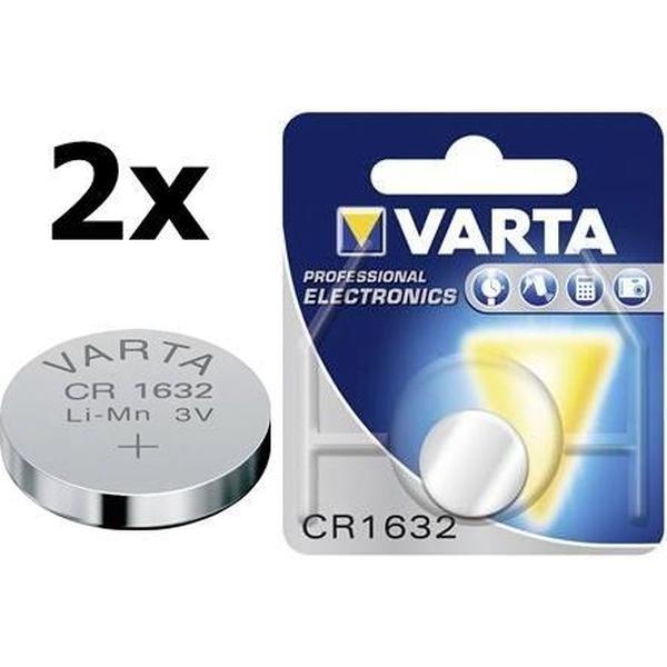 2 Stuks Varta CR1632 140mAh 3V Lithium Knoopcel Batterij