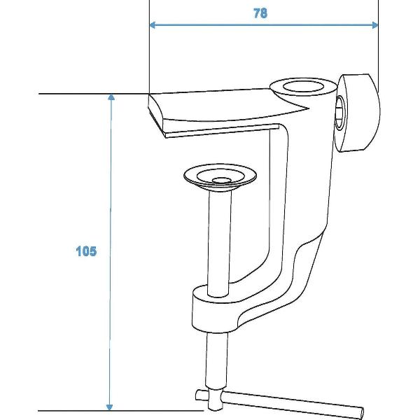 Omnitronic Holder Type A f. Table-Microfoon Arm bk
