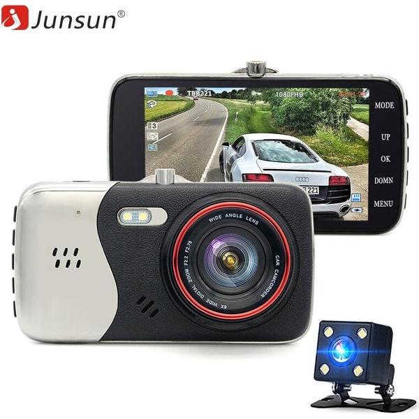 Junsun Dashcam 1080P Full HD Dual Camera met Parking Monitor