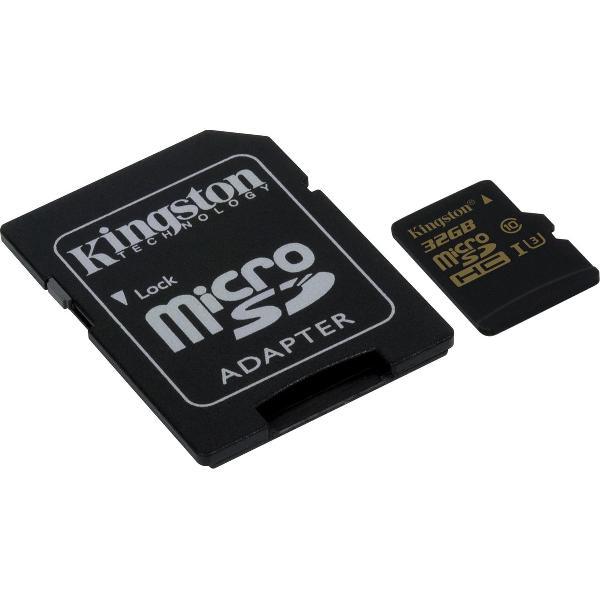 Kingston Technology Gold microSD UHS-I Speed Class 3 (U3) 32GB flashgeheugen MicroSDHC Klasse 3