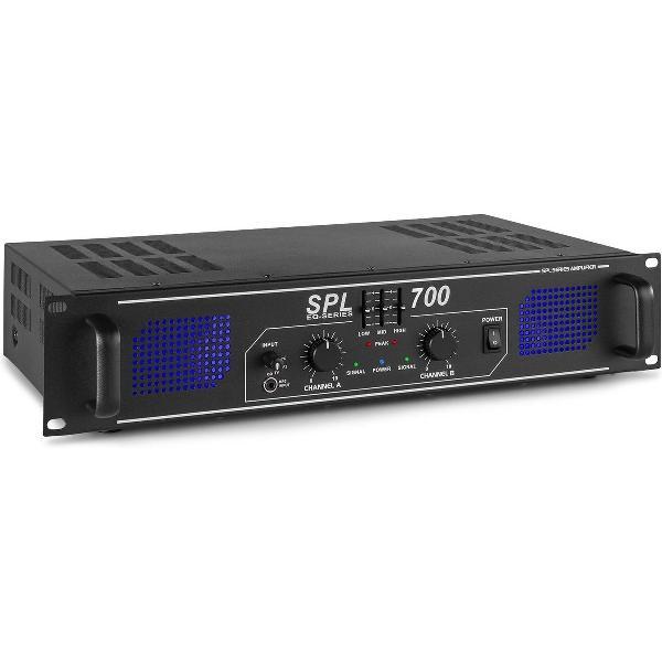 Versterker audio - Skytec SPL700 stereo versterker met 3-bands equalizer - 2x 350W - Zwart