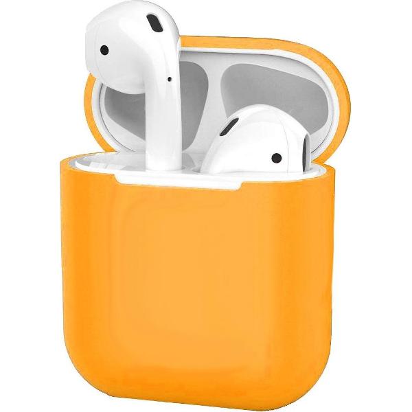 Hoes voor Apple AirPods 1 Case Siliconen Hoesje Ultra Dun - Oranje