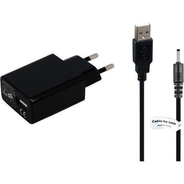 2A lader TUV gekeurd 1 m Oplaadkabel en oplader adapter met stekker. Past ook op Denver TAD- 10021, 10023, 10063, 10082, 10102, 10102MK2, 70042, 70091, 70092, 70112