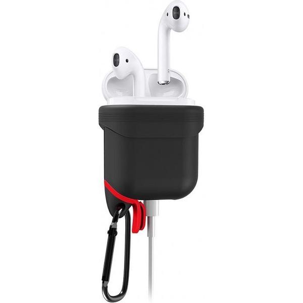 Xccess Shockproof Silicone Case with Hook for Apple Airpods Black