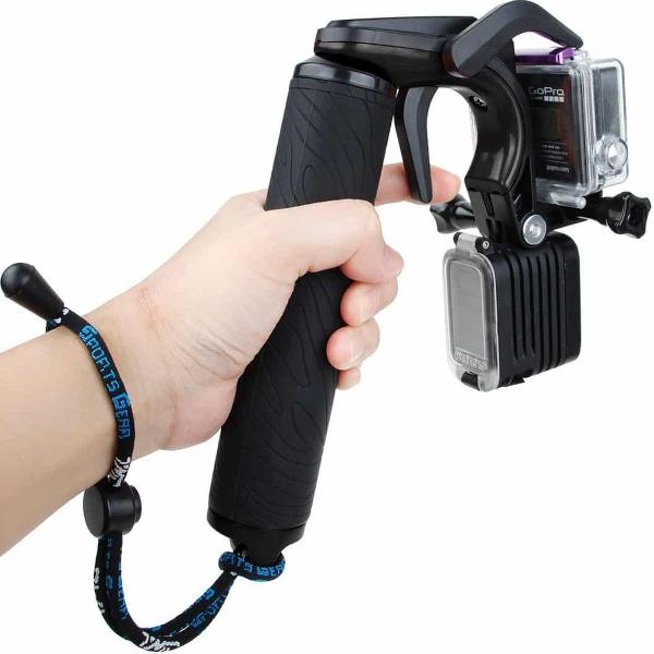 TMC HR391 Sluiter Trigger Drijvende Handgreep / Duiken Surfen Drijfvermogen Stok met Verstelbare Anti-verloren Draagriem voor GoPro HERO4 / 3 + / 3, Xiaomi Xiaoyi Sport Camera (Zwart)